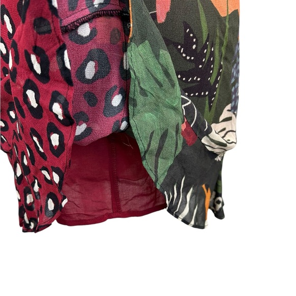 NWT Farm Rio Tropical Print Knee Length Wrap Skirt Size Small Anthropologie - Picture 7 of 12